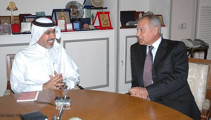 مع السيد أحمد أبو الغيط، وزير الخارجية المصري، القاهرة مارس 2008 الرئيسية