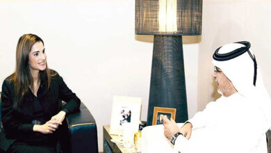 مع جلالة الملكة رانيا العبد الله الملكـة رانيا العبد الله: إنجازات قطر دليل على رؤية مستقبلية لسمو الأمير