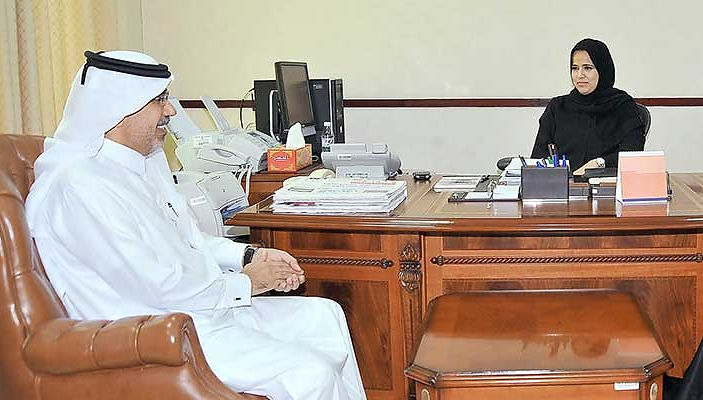 مع سعادة نور عبد الله المالكي الامين العام للمجلس الاعلى لشؤون الاسرة الرئيسية